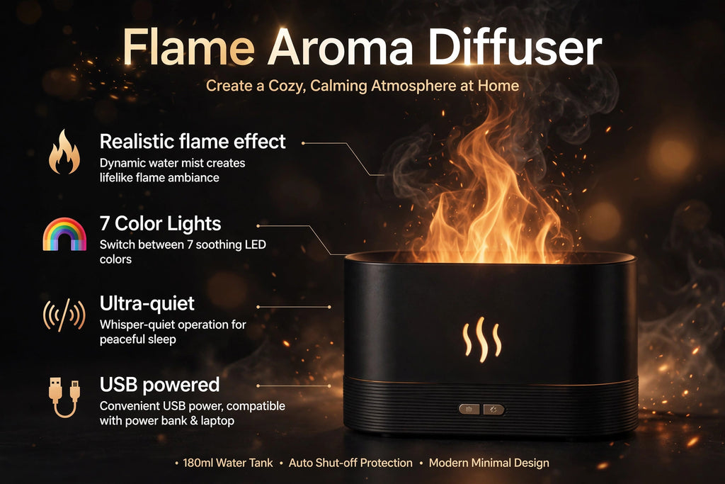 Flame Aroma Diffuser Humidifier
